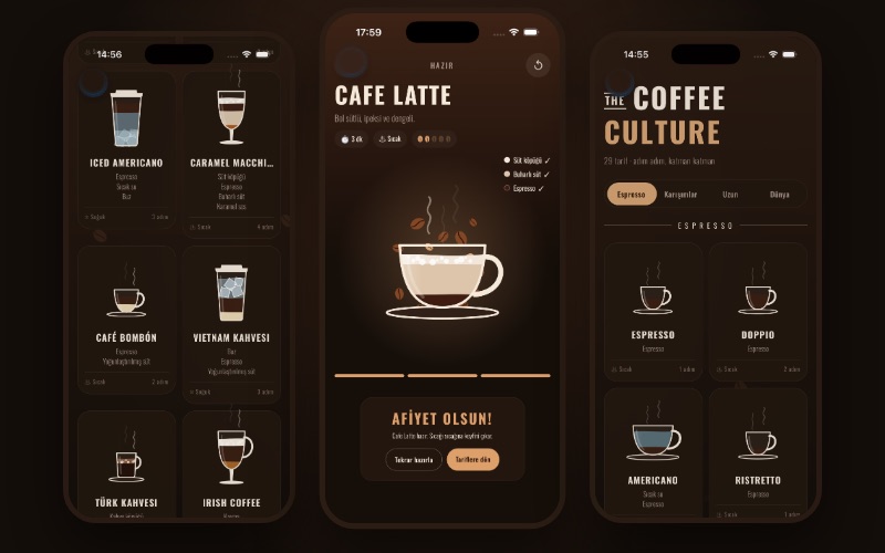 Coffee Culture uygulaması ekran görüntüsü